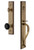Grandeur Carre One-Piece Dummy Handleset with S Grip and Lyon Knob Vintage Brass - CARSGRLYO - 852404
