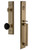 Grandeur Fifth Avenue One-Piece Dummy Handleset with D Grip and Coventry Knob Vintage Brass - FAVDGRCOV - 854566