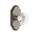 Grandeur Hardware - Arc Plate Double Dummy with Bordeaux Crystal Knob in Antique Pewter - ARCBOR - 811505