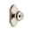 Grandeur Hardware - Arc Plate Double Dummy with Bouton Knob in Polished Nickel - ARCBOU - 811539