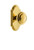 Grandeur Hardware - Arc Plate Double Dummy with Circulaire Knob in Lifetime Brass - ARCCIR - 811545