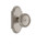 Grandeur Hardware - Arc Plate Double Dummy with Soleil Knob in Satin Nickel - ARCSOL - 811549