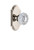 Grandeur Hardware - Arc Plate Double Dummy with Versailles Crystal Knob in Polished Nickel - ARCVER - 811504