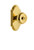 Grandeur Hardware - Arc Plate Dummy with Bouton Knob in Polished Brass - ARCBOU - 811408