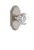 Grandeur Hardware - Arc Plate Dummy with Chambord Crystal Knob in Satin Nickel - ARCCHM - 811360