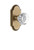 Grandeur Hardware - Arc Plate Dummy with Chambord Crystal Knob in Vintage Brass - ARCCHM - 811362