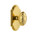 Grandeur Hardware - Arc Plate Dummy with Grande Victorian Knob in Lifetime Brass - ARCGVC - 811342