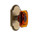 Grandeur Hardware - Arc Plate Passage with Baguette Crystal Knob in Vintage Brass - ARCBCA - 827727