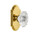 Grandeur Hardware - Arc Plate Passage with Biarritz Crystal Knob in Polished Brass - ARCBIA - 811254