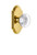 Grandeur Hardware - Arc Plate Passage with Bordeaux Crystal Knob in Polished Brass - ARCBOR - 811233