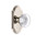 Grandeur Hardware - Arc Plate Passage with Bordeaux Crystal Knob in Polished Nickel - ARCBOR - 812216