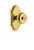 Grandeur Hardware - Arc Plate Passage with Bouton Knob in Polished Brass - ARCBOU - 812222