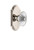 Grandeur Hardware - Arc Plate Passage with Burgundy Crystal Knob in Polished Nickel - ARCBUR - 812230