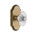 Grandeur Hardware - Arc Plate Passage with Burgundy Crystal Knob in Vintage Brass - ARCBUR - 811243