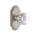 Grandeur Hardware - Arc Plate Passage with Chambord Crystal Knob in Satin Nickel - ARCCHM - 811213