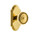 Grandeur Hardware - Arc Plate Passage with Soleil Knob in Lifetime Brass - ARCSOL - 811279