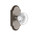 Grandeur Hardware - Arc Plate Privacy with Bordeaux Crystal Knob in Antique Pewter - ARCBOR - 821243