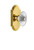 Grandeur Hardware - Arc Plate Privacy with Burgundy Crystal Knob in Polished Brass - ARCBUR - 821444
