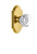 Grandeur Hardware - Arc Plate Privacy with Chambord Crystal Knob in Lifetime Brass - ARCCHM - 821470