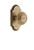 Grandeur Hardware - Arc Plate Privacy with Circulaire Knob in Vintage Brass - ARCCIR - 821632