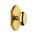 Grandeur Hardware - Arc Plate Privacy with Eden Prairie Knob in Polished Brass - ARCEDN - 821650