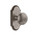 Grandeur Hardware - Arc Plate Privacy with Fifth Avenue Knob in Antique Pewter - ARCFAV - 821701
