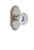 Grandeur Hardware - Arc Plate Privacy with Fontainebleau Crystal Knob in Satin Nickel - ARCFON - 821855