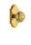 Grandeur Hardware - Arc Plate Privacy with Windsor Knob in Polished Brass - ARCWIN - 822436