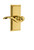 Grandeur Hardware - Carre Plate Double Dummy with Bellagio Lever in Polished Brass - CARBEL - 810981