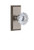 Grandeur Hardware - Carre Plate Double Dummy with Fontainebleau Crystal Knob in Antique Pewter - CARFON - 811036
