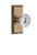 Grandeur Hardware - Carre Plate Double Dummy with Fontainebleau Crystal Knob in Vintage Brass - CARFON - 811040
