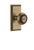 Grandeur Hardware - Carre Plate Double Dummy with Parthenon Knob in Vintage Brass - CARPAR - 811026