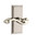 Grandeur Hardware - Carre Plate Double Dummy with Portofino Lever in Polished Nickel - CARPRT - 810979