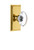 Grandeur Hardware - Carre Plate Double Dummy with Provence Crystal Knob in Polished Brass - CARPRO - 811065
