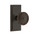 Grandeur Hardware - Carre Plate Double Dummy with Soleil Knob in Timeless Bronze - CARSOL - 811095