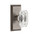 Grandeur Hardware - Carre Plate Passage with Baguette Crystal Knob in Antique Pewter - CARBCC - 827742