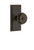 Grandeur Hardware - Carre Plate Passage with Bouton Knob in Timeless Bronze - CARBOU - 812337