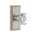 Grandeur Hardware - Carre Plate Passage with Chambord Crystal Knob in Satin Nickel - CARCHM - 812350