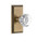 Grandeur Hardware - Carre Plate Passage with Chambord Crystal Knob in Vintage Brass - CARCHM - 810760