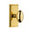 Grandeur Hardware - Carre Plate Passage with Eden Prairie Knob in Lifetime Brass - CAREDN - 810733