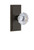 Grandeur Hardware - Carre Plate Passage with Fontainebleau Crystal Knob in Timeless Bronze - CARFON - 810766