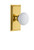Grandeur Hardware - Carre Plate Passage with Hyde Park Knob in Polished Brass - CARHYD - 812390