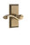 Grandeur Hardware - Carre Plate Passage with Portofino Lever in Vintage Brass - CARPRT - 813390