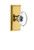 Grandeur Hardware - Carre Plate Passage with Provence Crystal Knob in Polished Brass - CARPRO - 812404