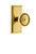 Grandeur Hardware - Carre Plate Passage with Soleil Knob in Lifetime Brass - CARSOL - 810824