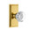 Grandeur Hardware - Carre Plate Privacy with Chambord Crystal Knob in Lifetime Brass - CARCHM - 825275