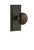 Grandeur Hardware - Carre Plate Privacy with Fifth Avenue Knob in Timeless Bronze - CARFAV - 825331