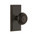 Grandeur Hardware - Carre Plate Privacy with Parthenon Knob in Timeless Bronze - CARPAR - 825685