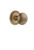 Grandeur Hardware - Circulaire Rosette Double Dummy with Fifth Avenue Knob in Vintage Brass - CIRFAV - 810543