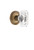 Grandeur Hardware - Circulaire Rosette Dummy with Baguette Crystal Knob in Vintage Brass - CIRBCC - 828068